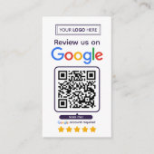 Googleレビュー依頼カード(ロゴとQRコード付き) 名刺 (正面)