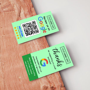 Googleレビュー依頼カード ロゴとQRコード入り 名刺