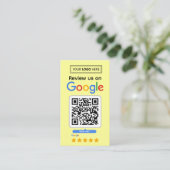 Googleレビュー依頼カード ロゴとQRコード入り 名刺 (スタンド正面)