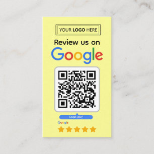 Googleレビュー依頼カード ロゴとQRコード入り 名刺