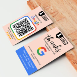 Googleレビュー依頼カード ロゴ入りカード 名刺