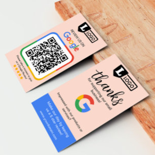Googleレビュー依頼カード ロゴ入りカード 名刺
