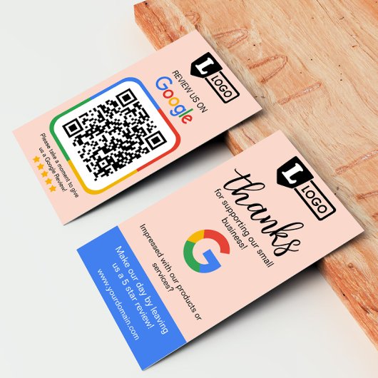 Googleレビュー依頼カード ロゴ入りカード 名刺