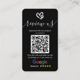Googleレビュー依頼ロゴ&QRコード(ドッググルーミング) 名刺