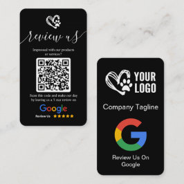 Googleレビュー依頼ロゴ&QRコード(ドッググルーミング) 名刺