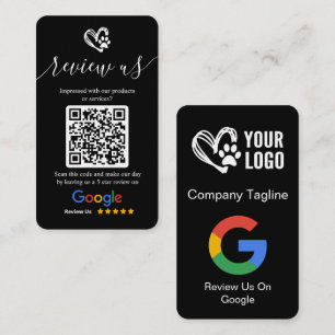 Googleレビュー依頼ロゴ&QRコード（ドッググルーミング） 名刺