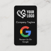 Googleレビュー依頼ロゴ&QRコード(ドッググルーミング) 名刺 (裏面)
