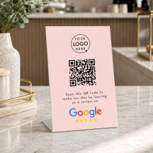 Googleレビュー依頼｜QRコード ビジネス ロゴ ピンク