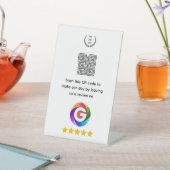 Googleレビュー卓上サイン | QRコードスタンド 台座サイン (インサイチュ)