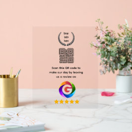 Googleレビュー卓上サイン | QRコードドアサイン アクリルサイン