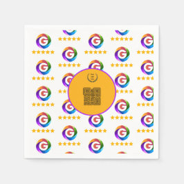 Googleレビュー卓上サイン|QRコードペデスタル スタンダードカクテルナプキン