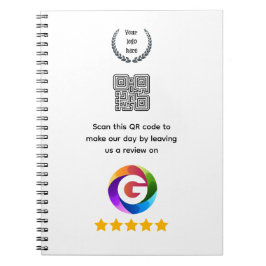 Googleレビュー卓上サイン|QRコードペデスタル ノートブック