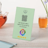 Googleレビュー卓上サイン｜QRコードペデスタル 台座サイン (インサイチュ)