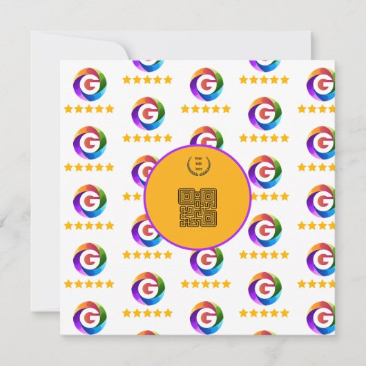 Googleレビュー卓上サイン|QRコードペデスタル 招待状 (正面)