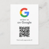 Googleレビュー同梱カード｜QRコード挿入 エンクロージャーカード (正面)