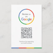 Googleレビュー同梱カード | QRコード挿入 エンクロージャーカード (正面)