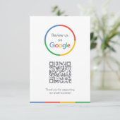 Googleレビュー同梱カード | QRコード挿入 エンクロージャーカード (スタンド正面)