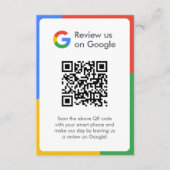 Googleレビュー同梱カード｜QRコード挿入 エンクロージャーカード (正面)
