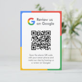 Googleレビュー同梱カード｜QRコード挿入 エンクロージャーカード (スタンド正面)