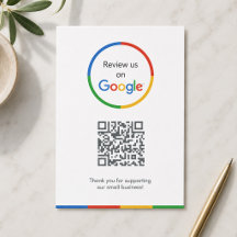 Googleレビュー同梱カード | QRコード挿入