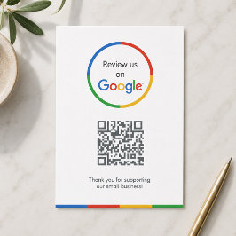 Googleレビュー同梱カード | QRコード挿入 エンクロージャーカード
