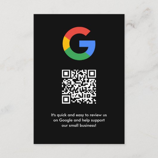 Googleレビュー同梱カード｜QRコード挿入 エンクロージャーカード (正面)
