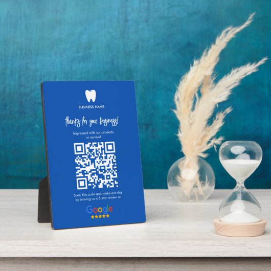 Googleレビュー歯科医ビジネスリンクQRコード フォトプラーク (側面)