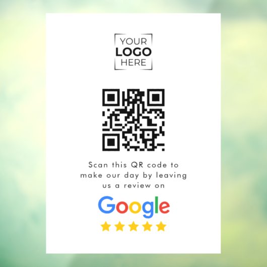 Googleレビュー用QRコード - ビジネスレビュー ウィンドウサイン (シート3)