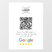 Googleレビュー用QRコード - ビジネスレビュー ウィンドウサイン (シート)