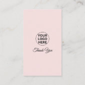 Googleレビュー私のビジネス5スターQrコードピンク 名刺 (裏面)