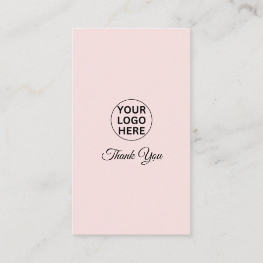 Googleレビュー私のビジネス5スターQrコードピンク 名刺 (裏面)