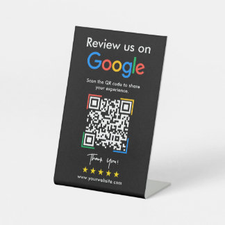 Googleレビュー販促ビジネスQRコード 台座サイン