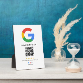 Googleレビュー イーゼルサイン|QRコードディスプレイ プレート フォトプラーク