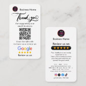 Googleレビュー+サンキュー+QRコード ビジネスカード (正面/裏面)