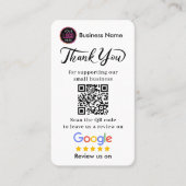 Googleレビュー+サンクス+QRコード 名刺 (正面)