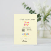 Googleレビュー スキャンQR ビジネス ポストカード (スタンド正面)