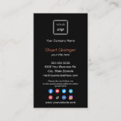 Googleレビュー – ソーシャルメディアを使用した名刺 名刺 (正面)