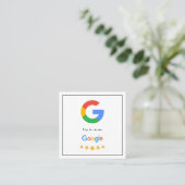 Googleレビュー |ビジネスのレビュー スクエア名刺 (スタンド正面)