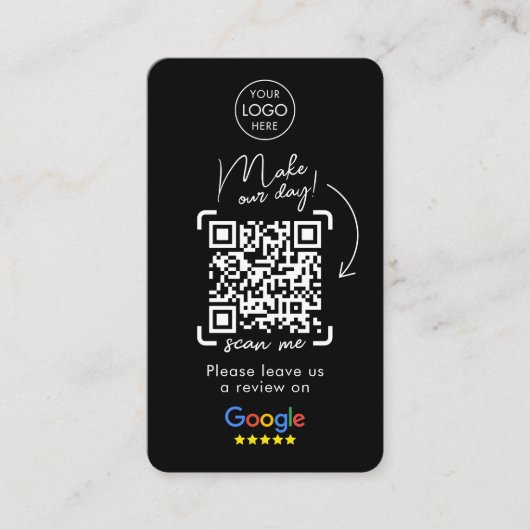 Googleレビュー |ビジネスのレビュー | QRコードバス 名刺 (正面)