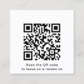 Googleレビュー | ビジネスのレビューQr スクエア名刺 (正面)
