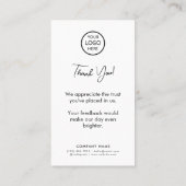 Googleレビュー |ビジネスフィードバックQRコード 名刺 (裏面)