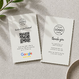 Googleレビュー | ビジネスレビューお願いします グレーQRコード 名刺