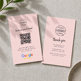 Googleレビュー | ビジネスレビューお願いします ブッシュピンクQR 名刺