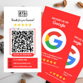 Googleレビュー｜ビジネスレビューはこちら 赤QRコード 名刺