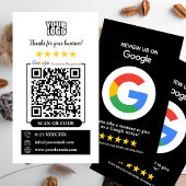 Googleレビュー｜ビジネスレビューはこちら 黒QRコード 名刺