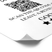 Googleレビュー |ビジネスレビューリンクQRコード記号 ポスター (角)