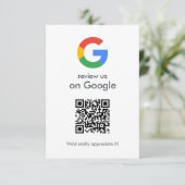 Googleレビュー |ビジネスレビューリンクQRコード エンクロージャーカード (スタンド正面)