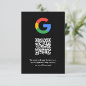 Googleレビュー |ビジネスレビューリンクQRコード エンクロージャーカード (スタンド正面)