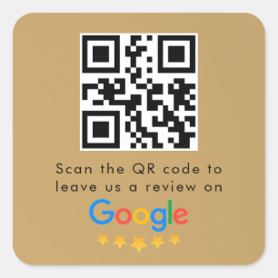 Googleレビュー ビジネスレビューリンクQRコード スクエアシール