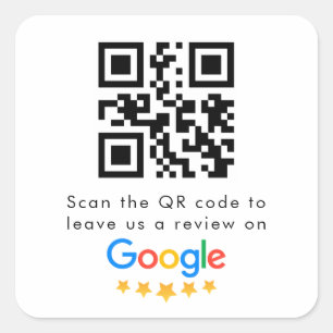 Googleレビュー ビジネスレビューリンクQRコード スクエアシール